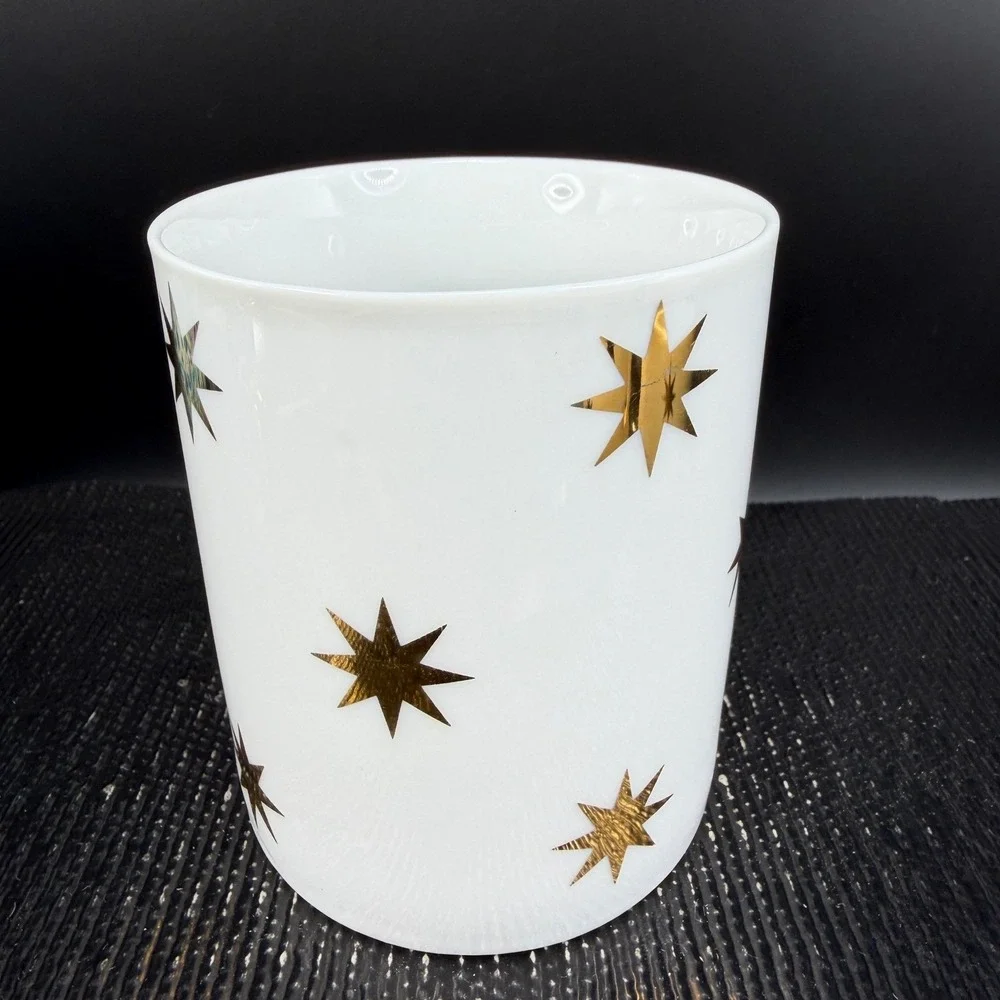 Pier‎ 1 Gold Starburst White Ceramic Coffee Mugs Cups Set of 2 Monno Bangladesh